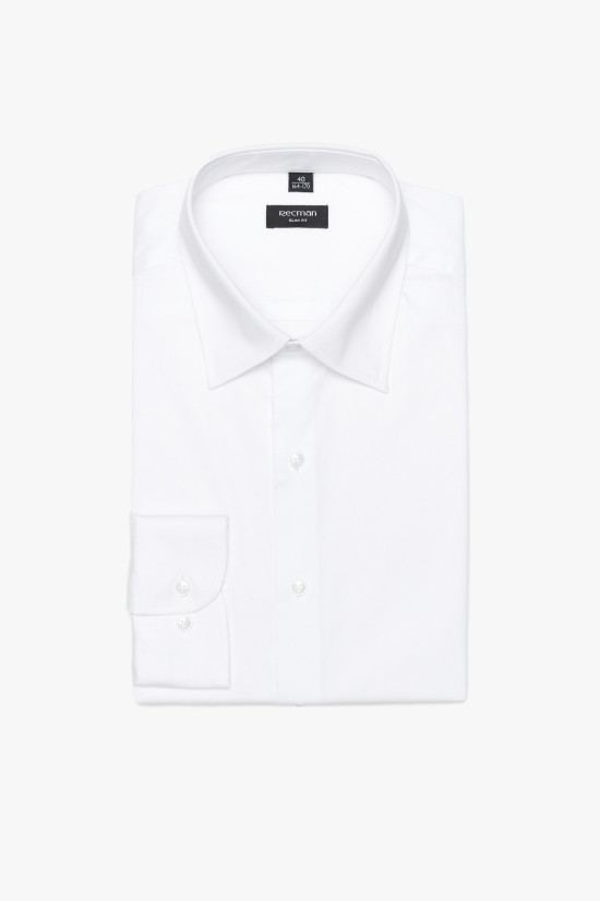  Biała klasyczna koszula Recman Versone 3059M slim fit