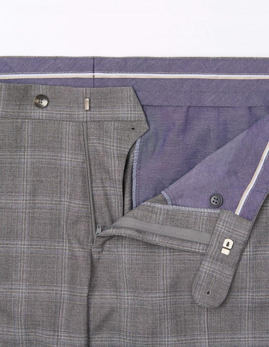  Szare spodnie w kratę Recman Giarre 316 
