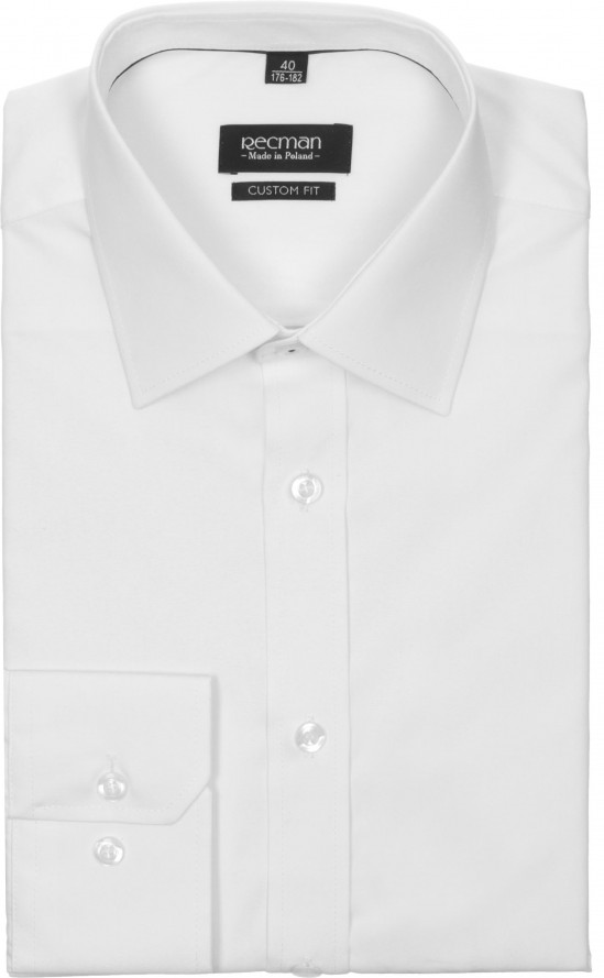  Biała klasyczna koszula Recman VERSONE 9001 custom fit