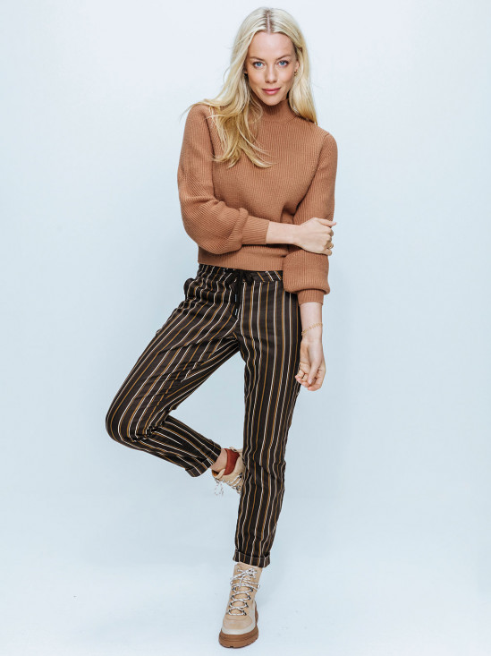  Trousers Red Button SRB2763 Diana Stripe 