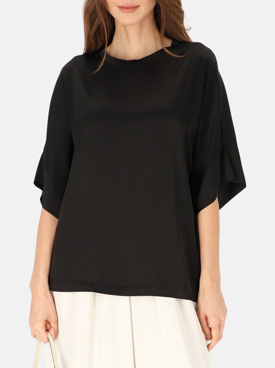  Czarna bluzka damska z wiskozy L’AF Sheron