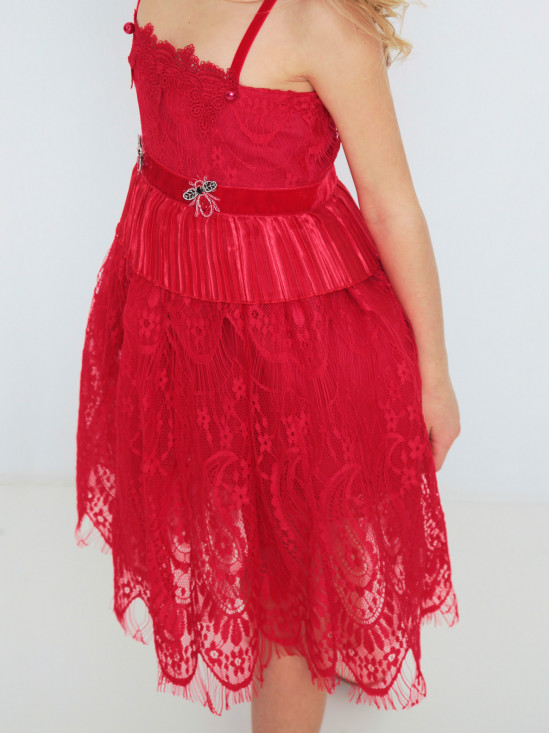  Czerwona koronkowa sukienka Anima by Justyna Steczkowska