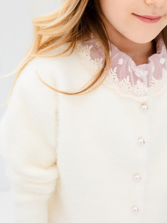  Komplet biały sweter i spódnica Anima by Justyna Steczkowska