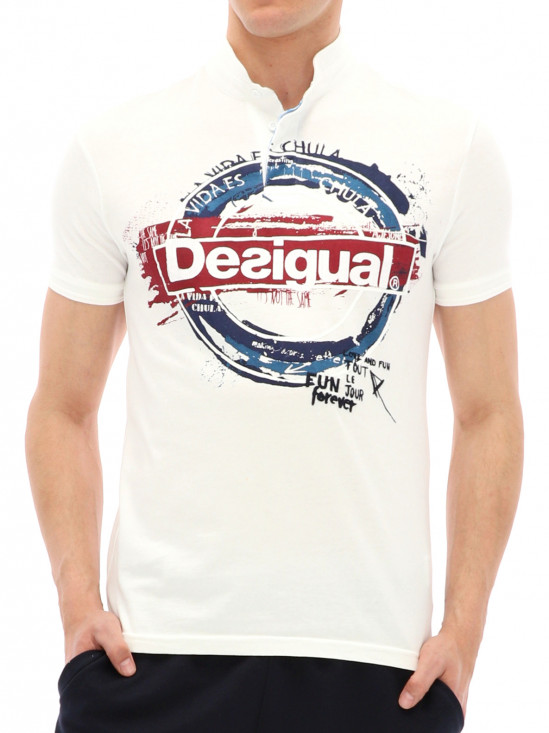  Koszulka męska z nadrukiem logo Desigual TONI REP