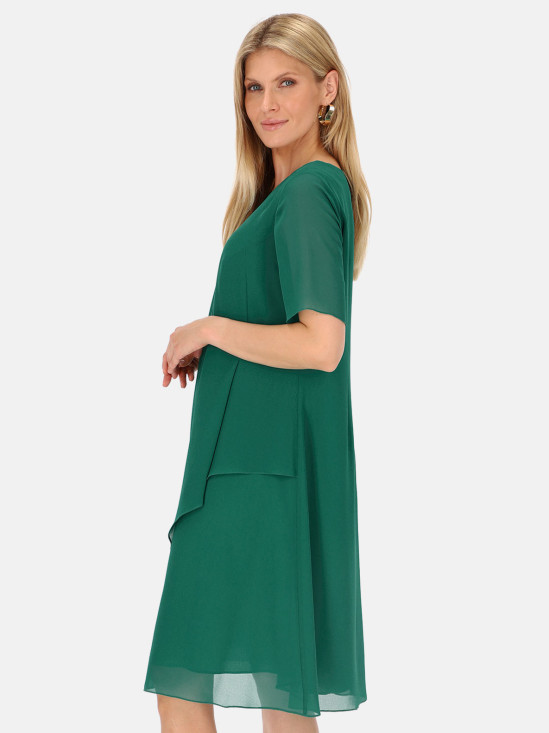  Zielona zwiewna sukienka midi Potis & Verso Belinda