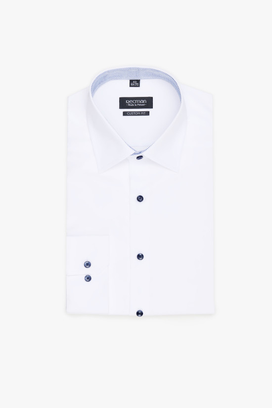  Biała koszula Recman Bexley 2954/1E custom fit