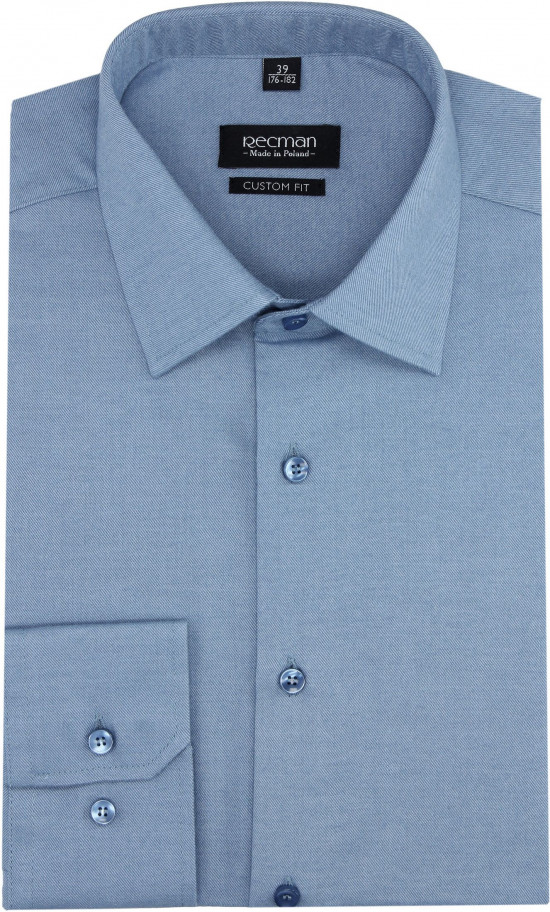  Klasyczna niebieska koszula VERSONE 2506 custom fit