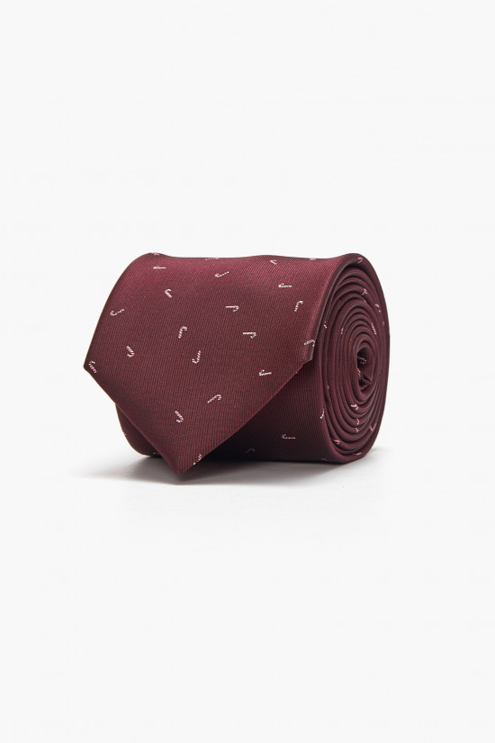  Krawat bordowy w świąteczne wzory Recman XMAS 204