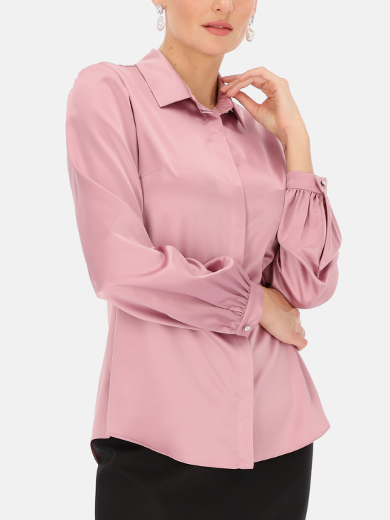  Gładka różowa koszula damska L'AF Dilan