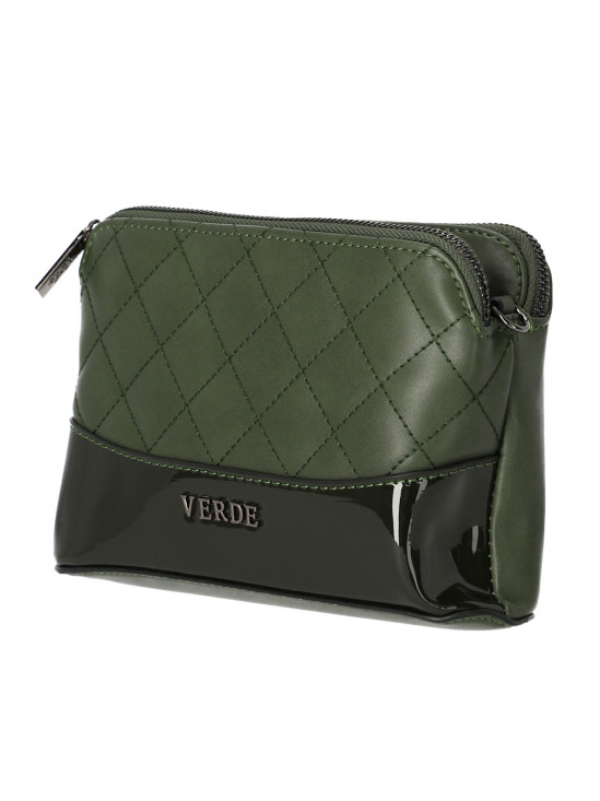  Zielona torebka z lakierowaną wstawką Verde
