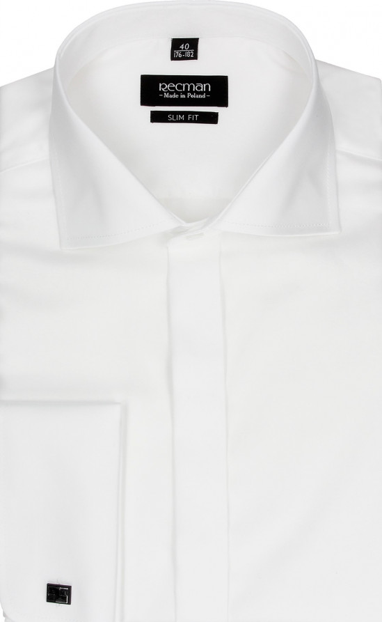  Elegancka koszula z mankietami na spinki Recman Versone 2517 SP slim fit