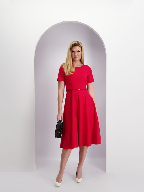  Elegancka czerwona sukienka Lavard Woman 86031