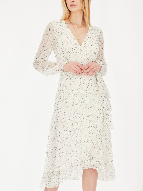  Biała sukienka w groszki L'AF Romance