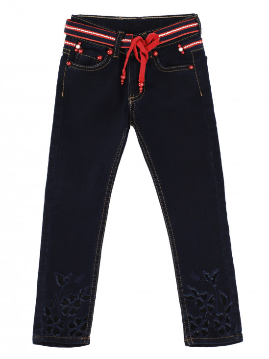  Spodnie jeansowe z ozdobnym pasem Anima by Justyna Steczkowska