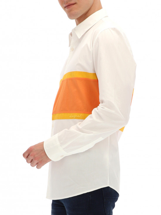 Bawełniana koszula z kontrastową wstawką Desigual GERALD