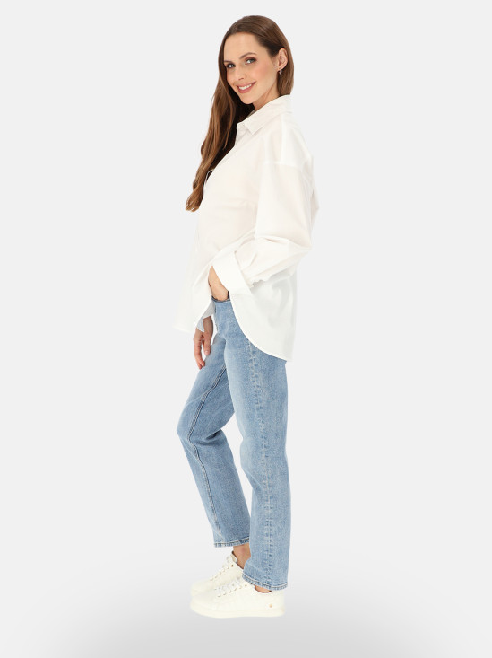  Biała koszula damska bawełniana oversize L'AF Keri