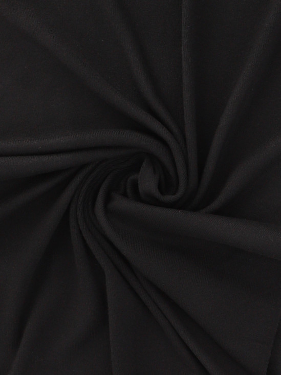  Gładki czarny szal z wełną Potis & Verso