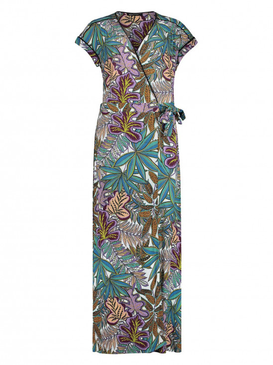  Kolorowa sukienka maxi w botaniczny wzór Expresso 201Dana