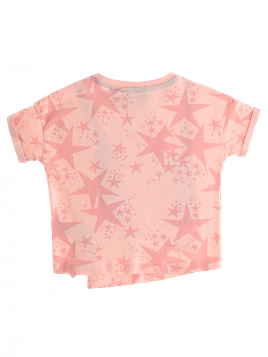  Różowy t-shirt w gwiazdki Desigual ELENA