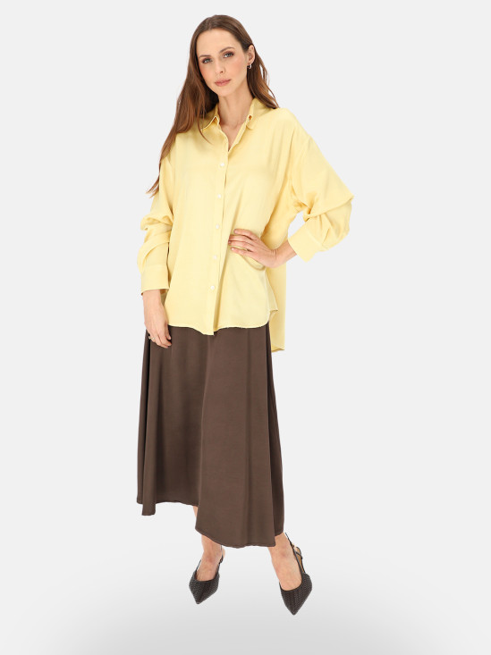  Satynowa zółta koszula damska L'AF Julia