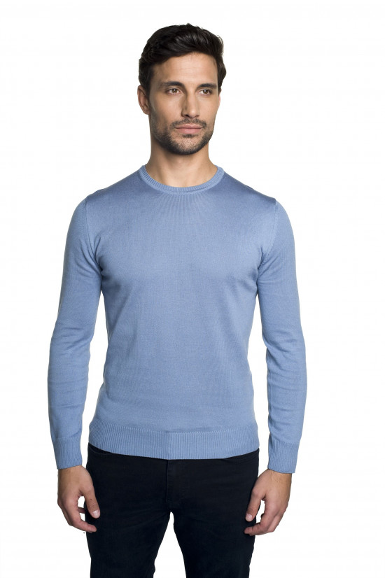  Niebieski sweter typu półgolf Recman Nagel 0002 