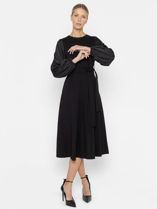  Elegancka czarna sukienka Deni Cler Milano