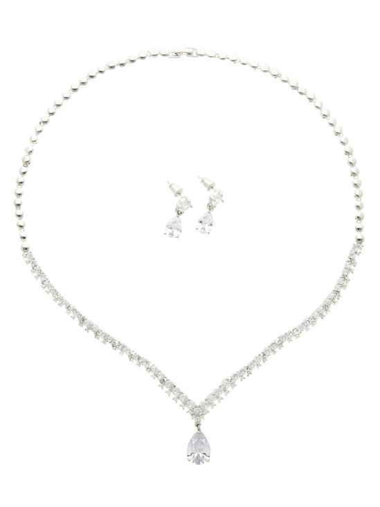  Komplet biżuterii naszyjnik i kolczyki z kryształkami L'AF