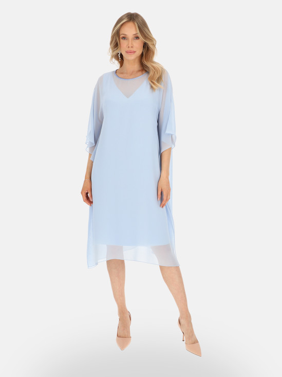  Elegancka błękitna sukienka z szyfonu Potis & Verso Bianca