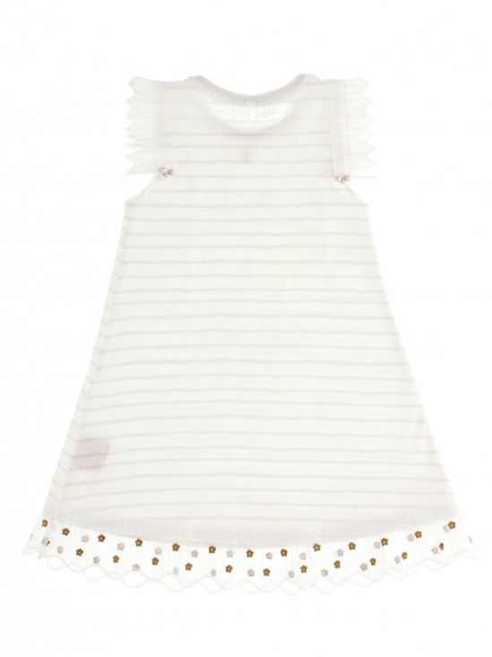  Biała sukienka w paski Anima by Justyna Steczkowska